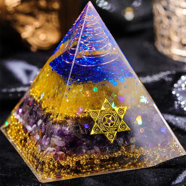 Olivenorma "Bellezza e Talento" Piramide di Orgone in Pietra Naturale
