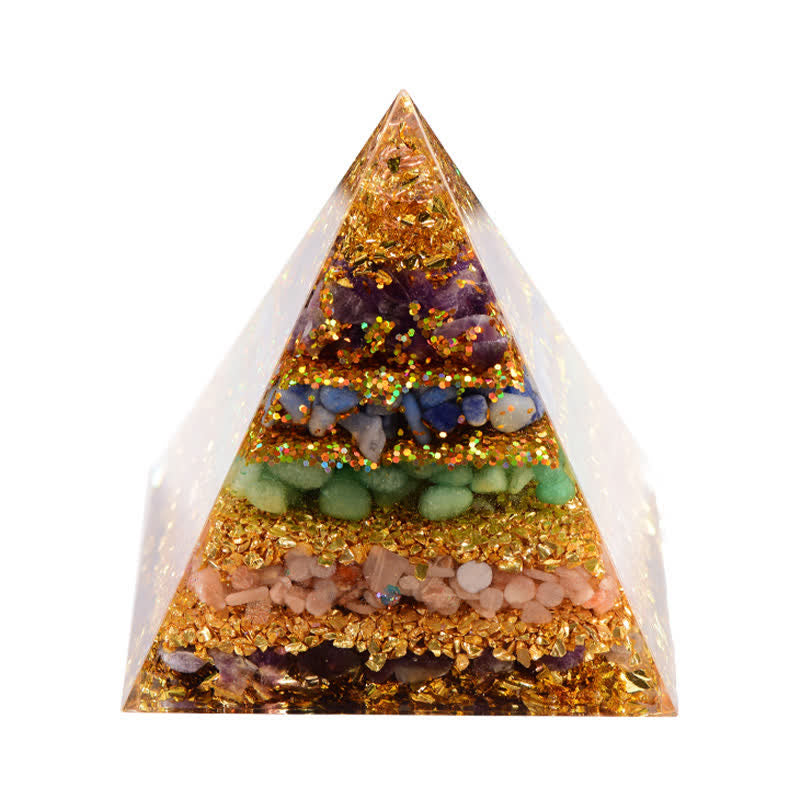 Olivenorma "Protezione completa" Piramide di Orgone in Pietra Naturale 