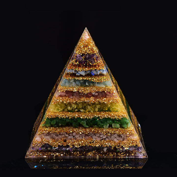 Olivenorma "Protezione completa" Piramide di Orgone in Pietra Naturale 