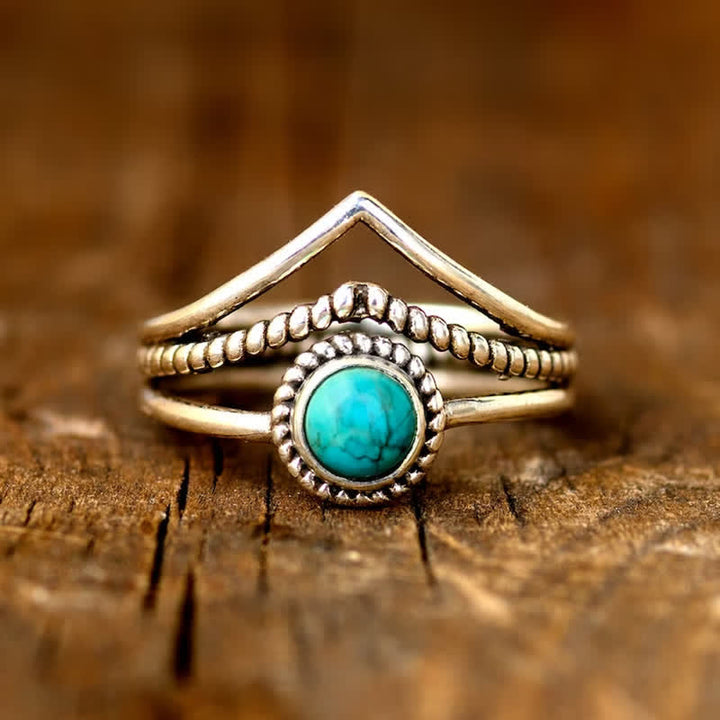 Anello Olivenorma Fashion Hollow Turchese