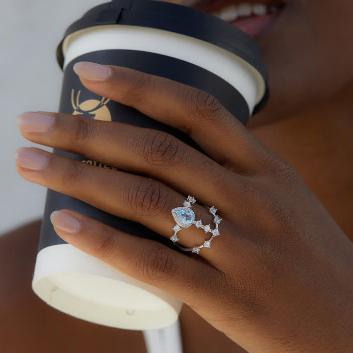 Anello Olivenorma in argento 925 con topazio naturale