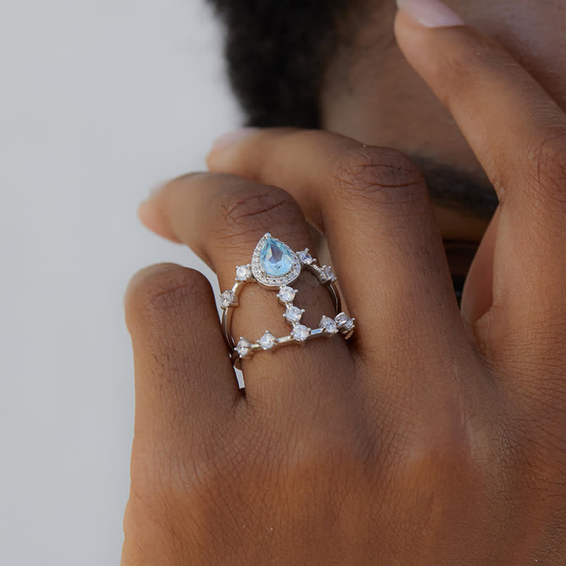 Anello Olivenorma in argento 925 con topazio naturale