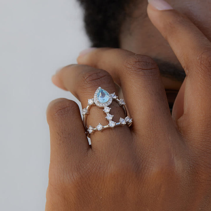 Anello Olivenorma in argento 925 con topazio naturale