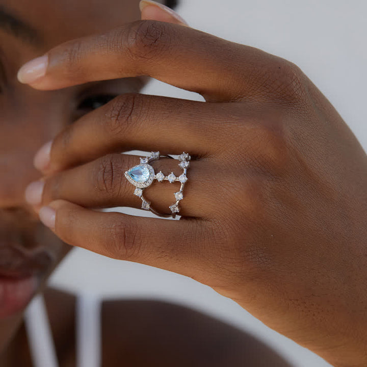 Anello Olivenorma in argento 925 con topazio naturale