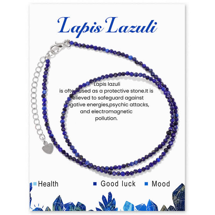 Collana con clavicola sottile in perline di pietra di Olivenorma Card
