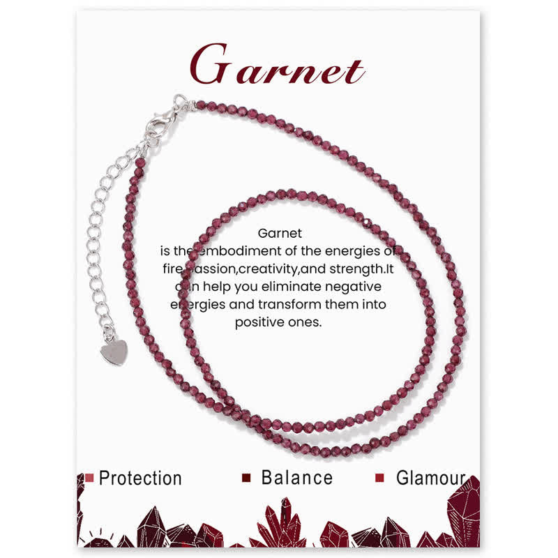 Collana con clavicola sottile in perline di pietra di Olivenorma Card