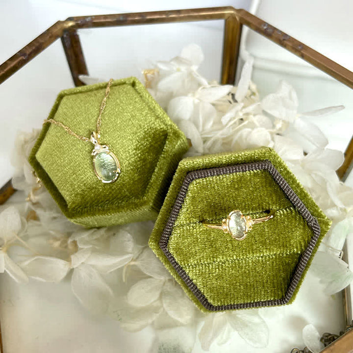 Collana con anello in peridoto naturale Olivenorma