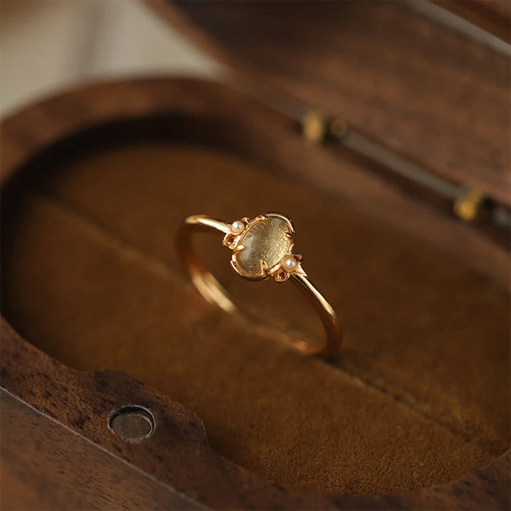 Collana con anello in peridoto naturale Olivenorma