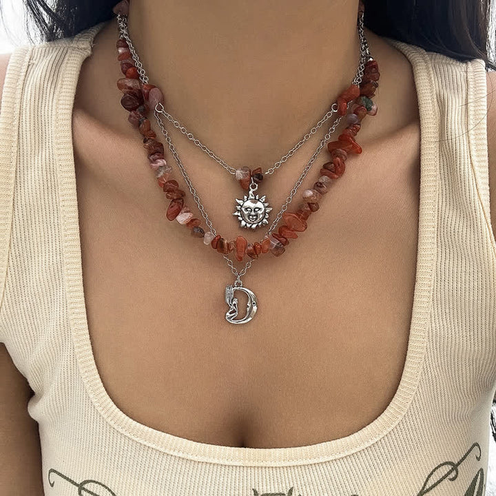 Collana con perline etniche Olivenorma Ghiaia Albero della Vita