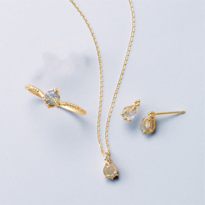 Set di gioielli in pietra di luna naturale Olivenorma