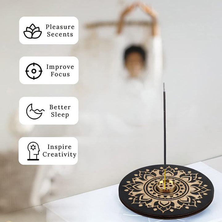 Porta bastoncini di incenso in legno Olivenorma Lotus Purity