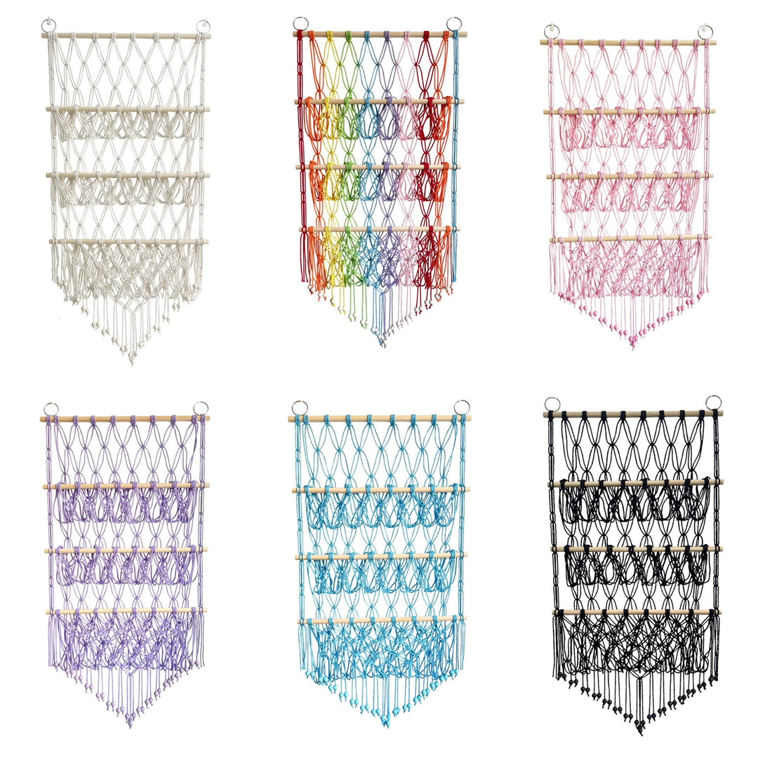 Olivenorma - Portaoggetti per bambole in corda di cotone fatto a mano, decorazione da parete 