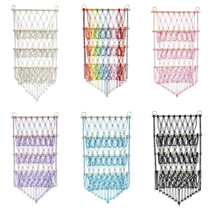 Olivenorma - Portaoggetti per bambole in corda di cotone fatto a mano, decorazione da parete 