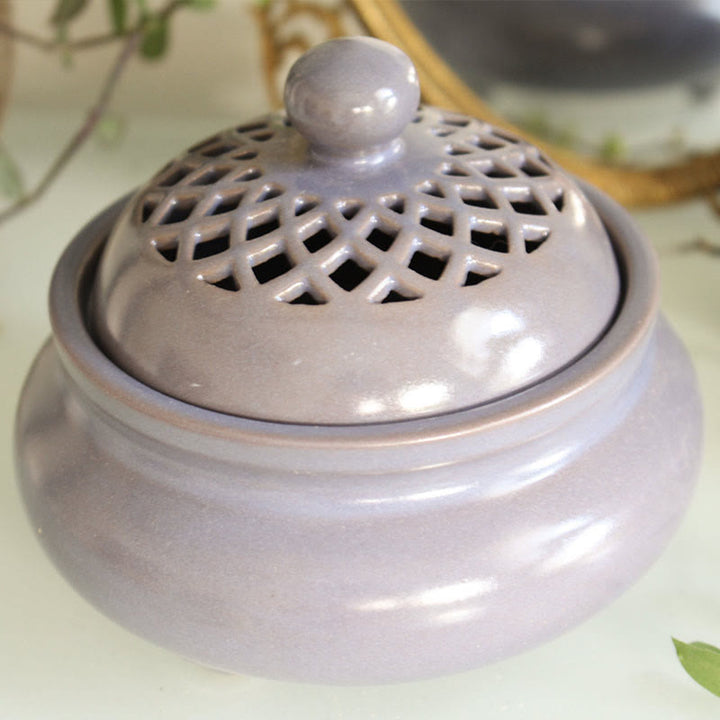 Ciotola per la pulizia dei cristalli in ceramica Mandala Olivenorma