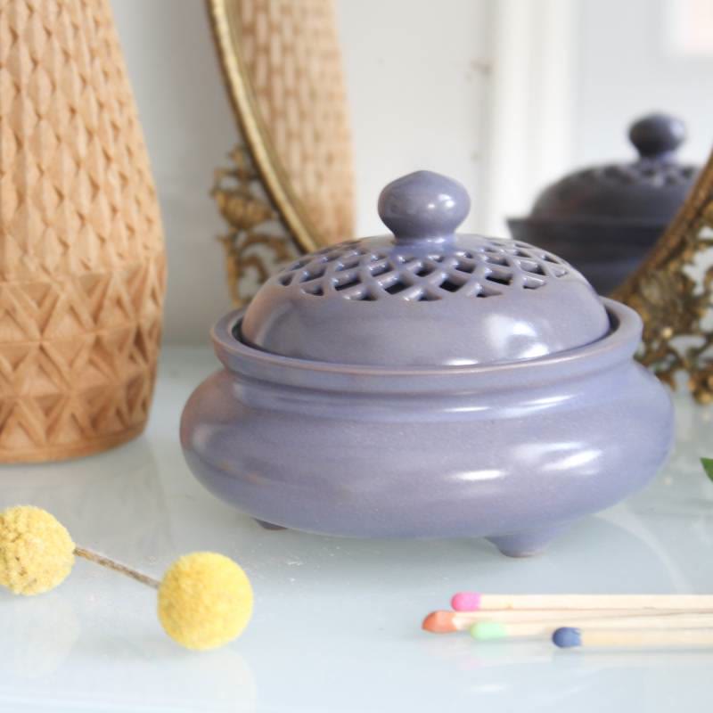 Ciotola per la pulizia dei cristalli in ceramica Mandala Olivenorma