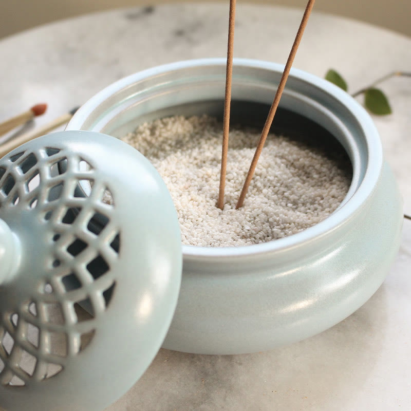 Olivenorma Bruciatore di incenso in ceramica Ciotola per incenso