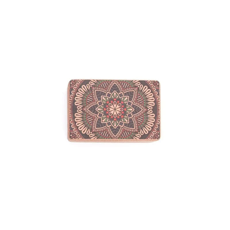 Olivenorma Blocco yoga in sughero Mandala Premium antiscivolo morbido