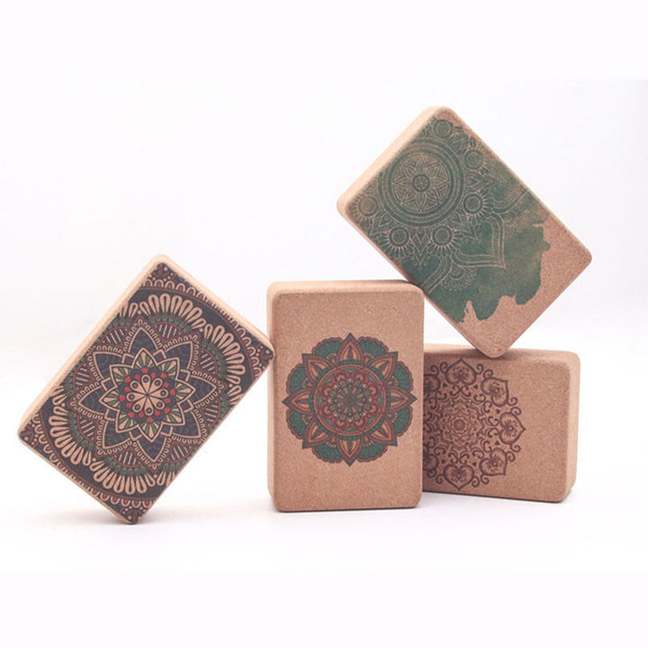 Olivenorma Blocco yoga in sughero Mandala Premium antiscivolo morbido