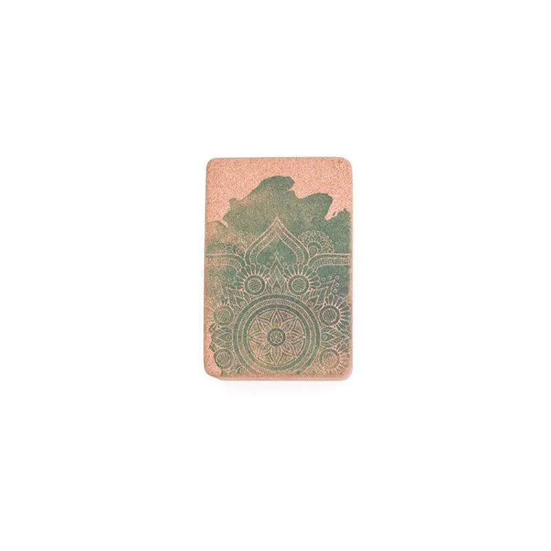 Olivenorma Blocco yoga in sughero Mandala Premium antiscivolo morbido