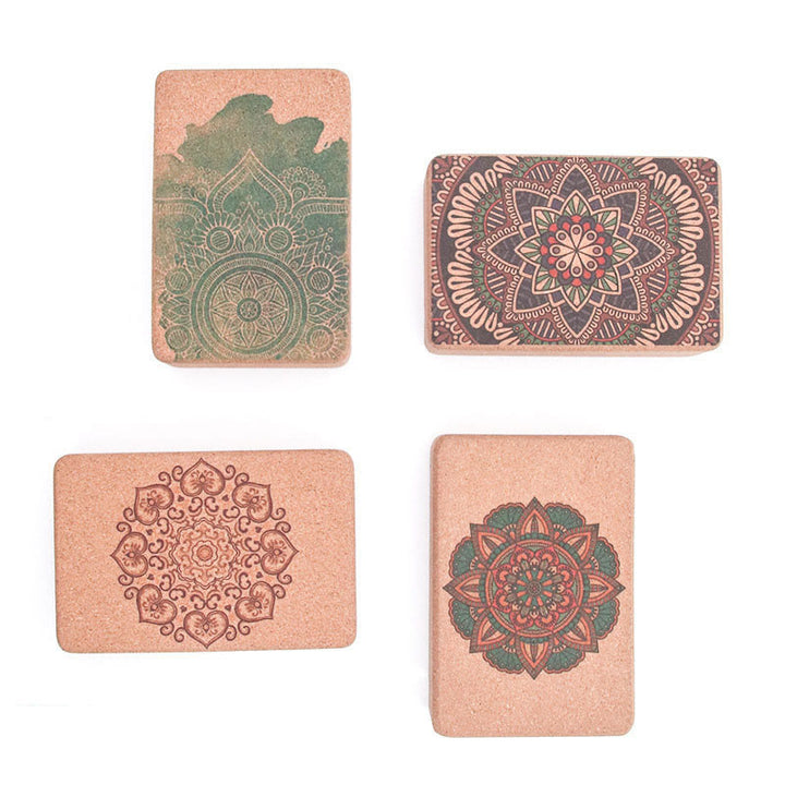 Olivenorma Blocco yoga in sughero Mandala Premium antiscivolo morbido