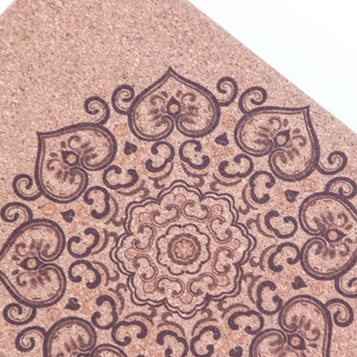 Olivenorma Blocco yoga in sughero Mandala Premium antiscivolo morbido