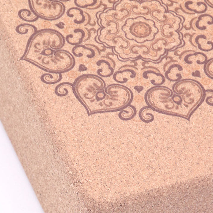 Olivenorma Blocco yoga in sughero Mandala Premium antiscivolo morbido