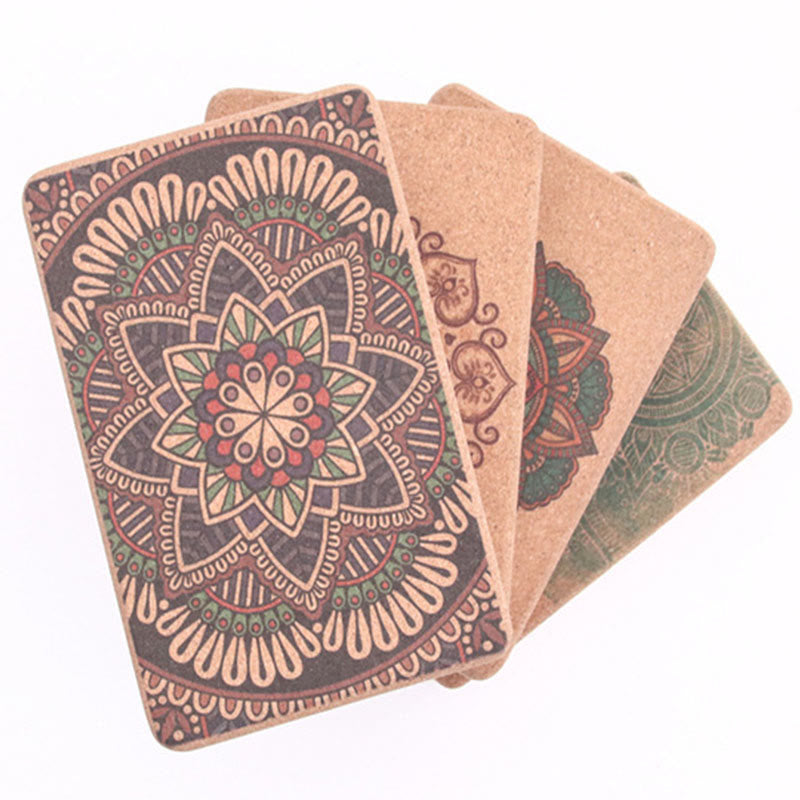 Olivenorma Blocco yoga in sughero Mandala Premium antiscivolo morbido