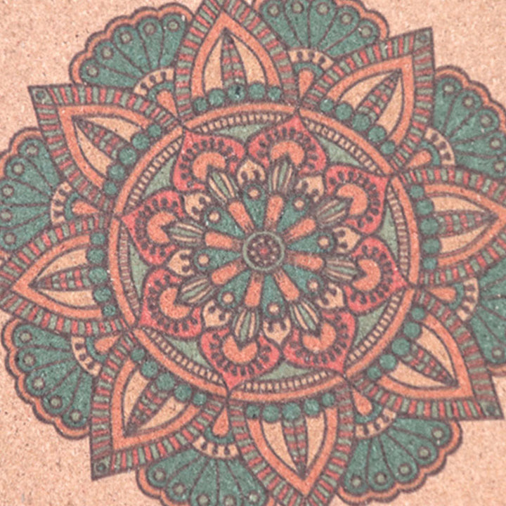 Olivenorma Blocco yoga in sughero Mandala Premium antiscivolo morbido