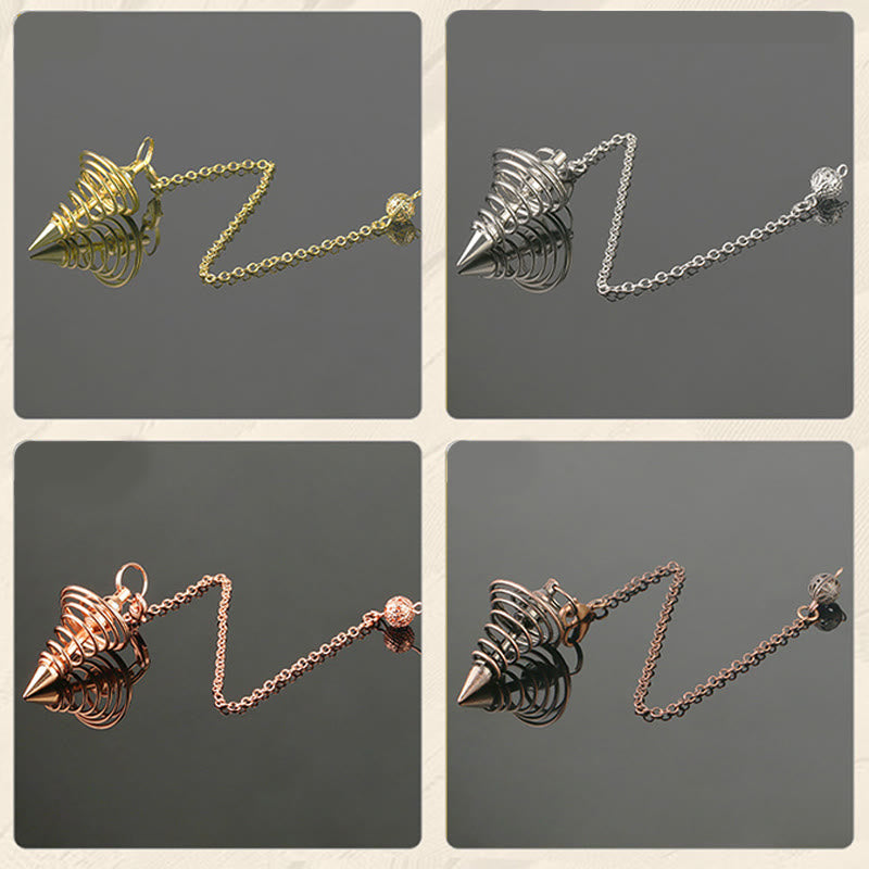 Olivenorma Catena a pendolo per guarigione Reiki a spirale in metallo - image 8