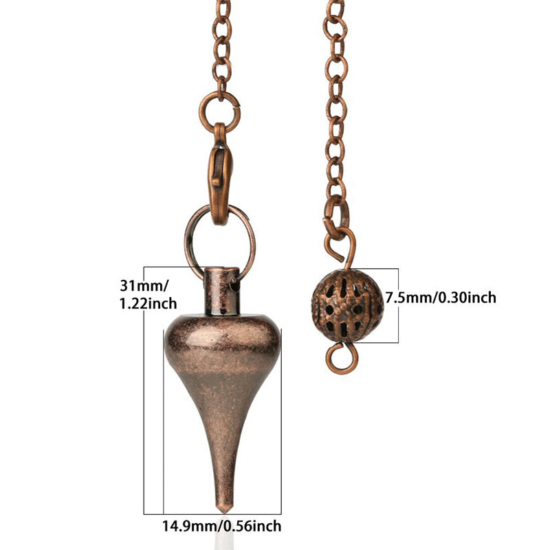 Olivenorma Pendolo divinatorio curativo con goccia d'acqua in metallo 