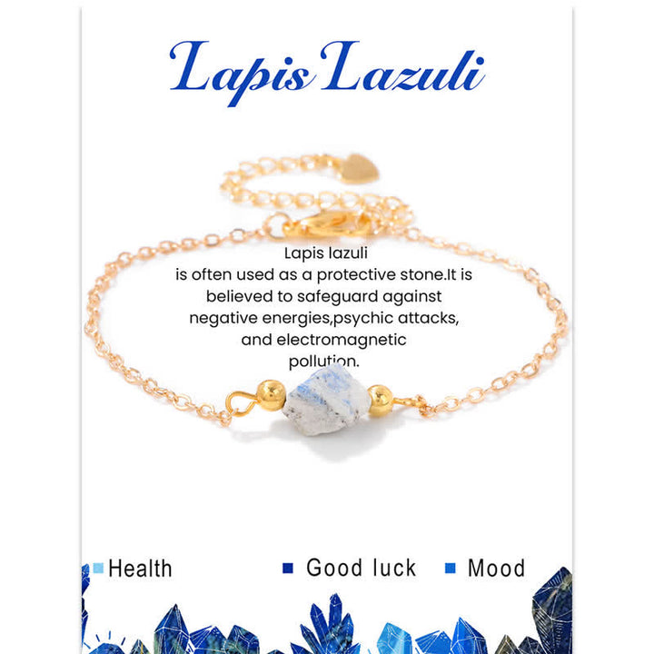 Olivenorma Bracciale con ciondolo in pietra grezza irregolare naturale