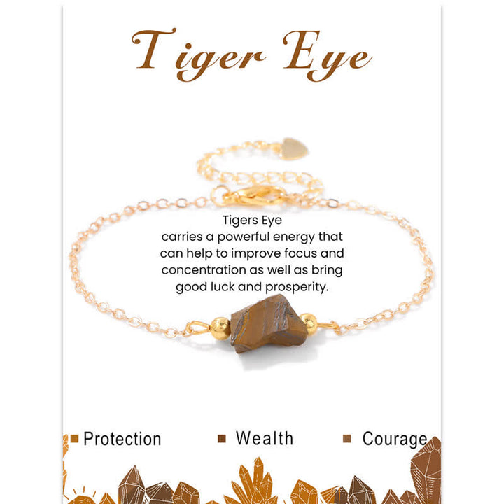 Olivenorma Bracciale con ciondolo in pietra grezza irregolare naturale