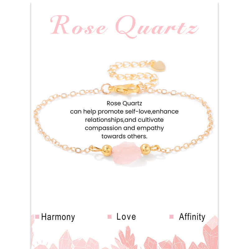 Olivenorma Bracciale con ciondolo in pietra grezza irregolare naturale