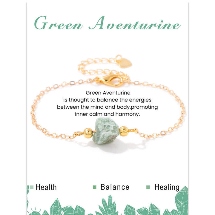 Olivenorma Bracciale con ciondolo in pietra grezza irregolare naturale