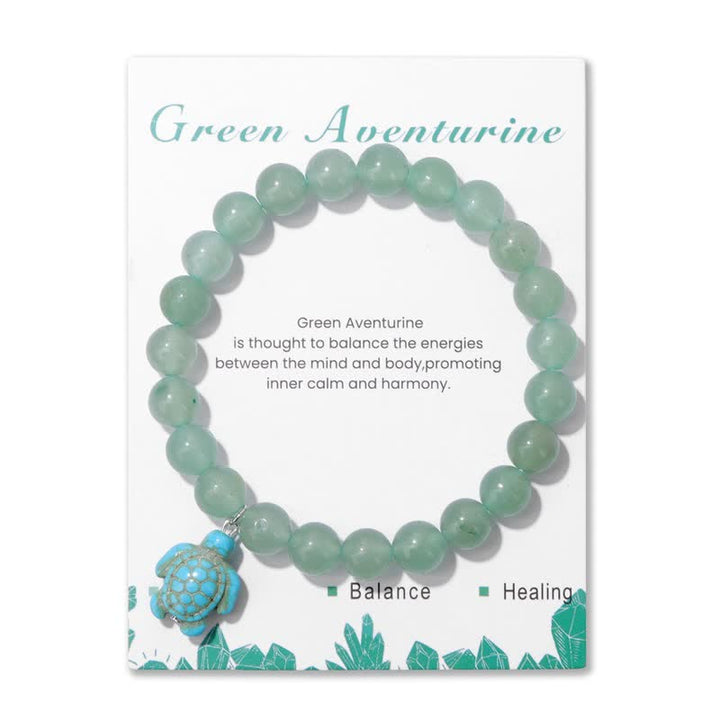 Bracciale con ciondolo tartaruga turchese in pietra naturale Olivenorma 