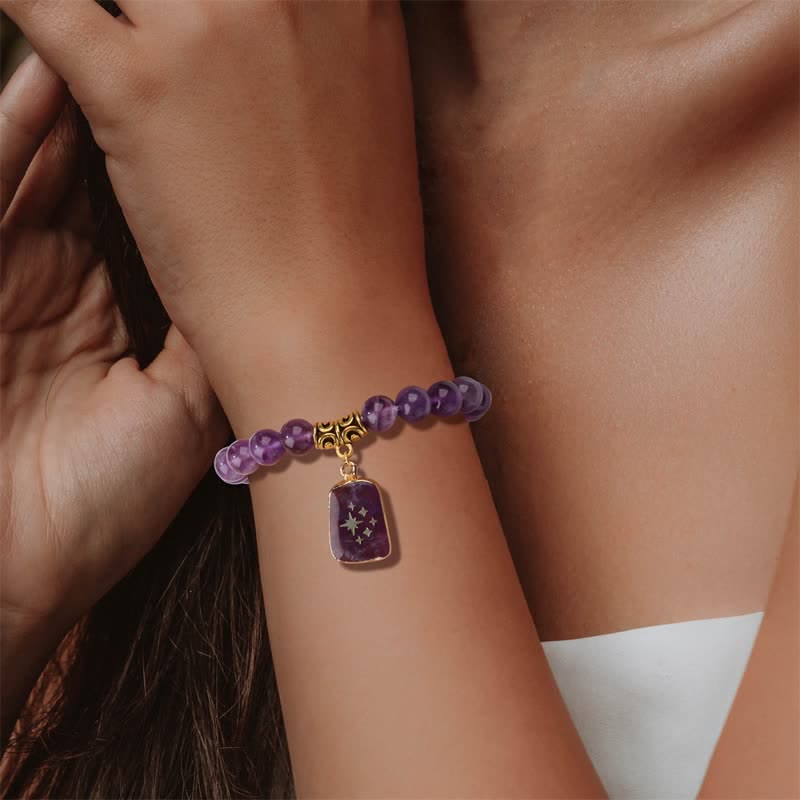 Bracciale con ciondolo stampato in perline di pietra naturale Olivenorma 