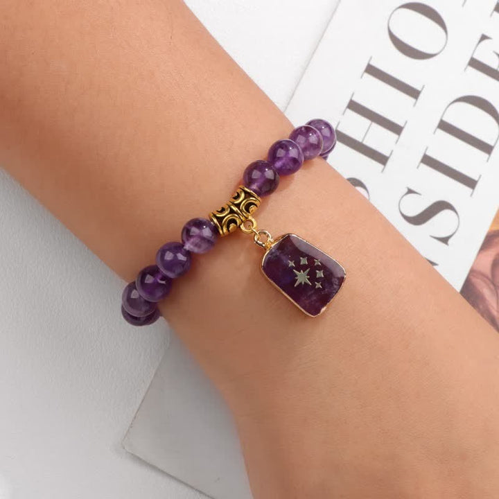 Bracciale con ciondolo stampato in perline di pietra naturale Olivenorma 