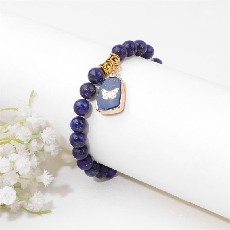 Bracciale con ciondolo stampato in perline di pietra naturale Olivenorma 