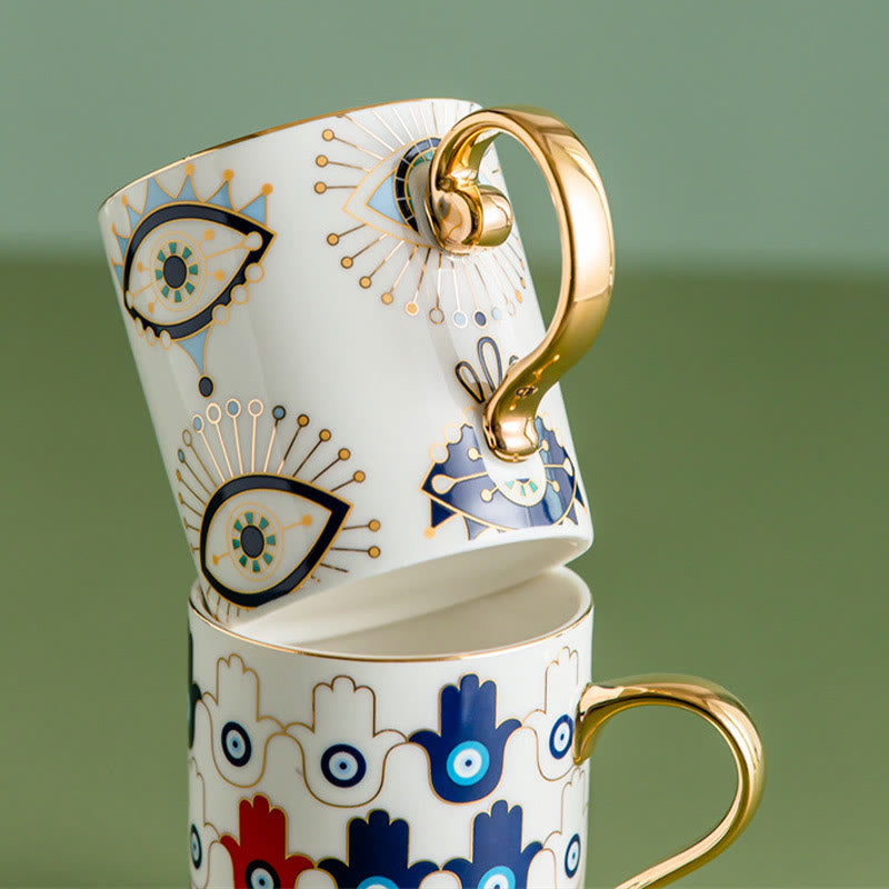 Tazza da caffè in ceramica con malocchio Olivenorma