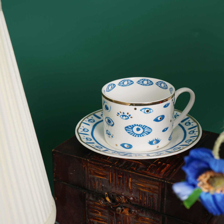 Olivenorma Tazza in ceramica con mano di Hamsa estetica sottobicchiere