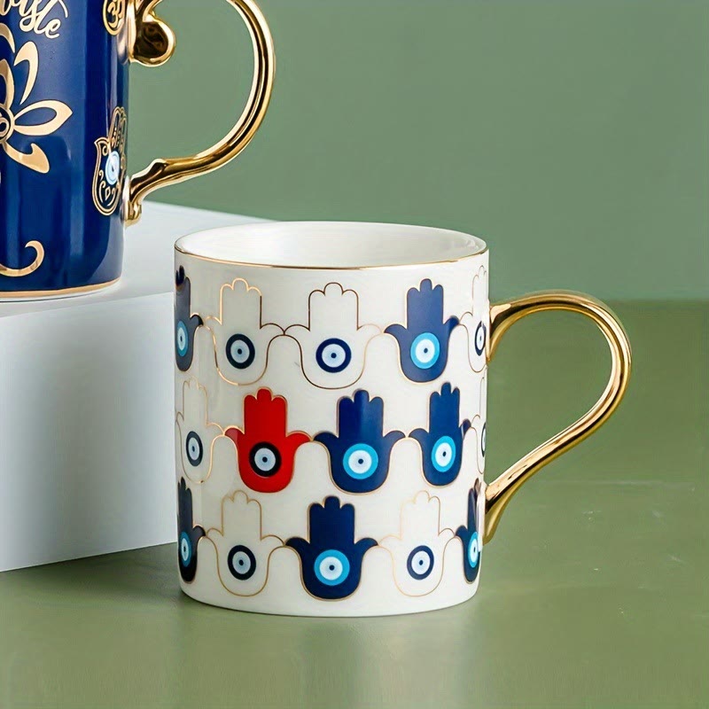 Olivenorma Tazza da caffè in ceramica con motivo a occhio diabolico