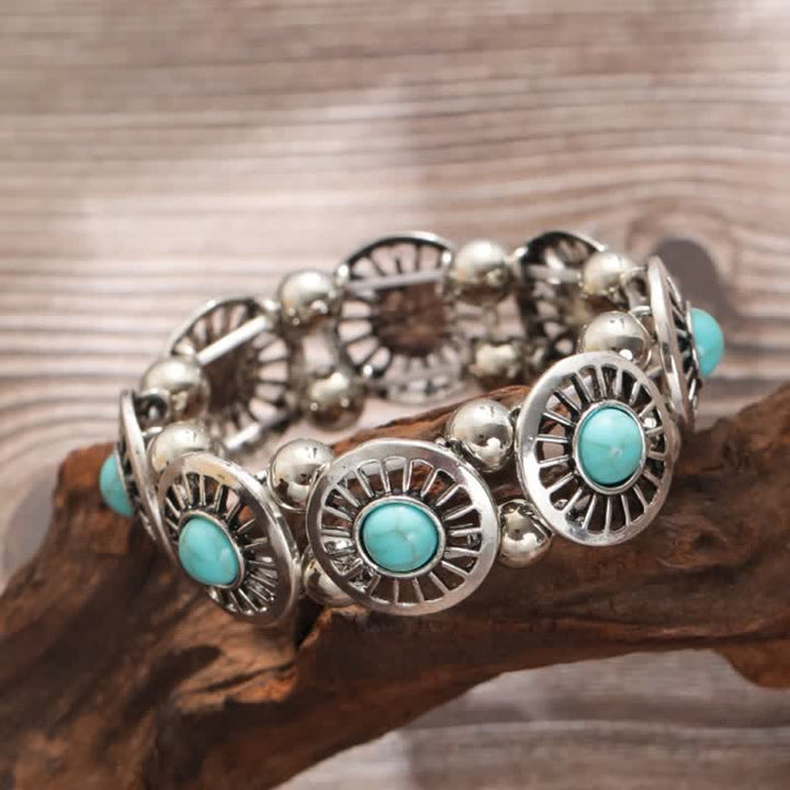 Bracciale in lega turchese naturale Bohemia Olivenorma 