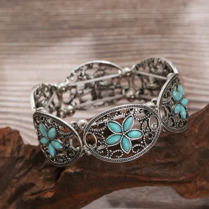 Bracciale in lega turchese naturale Bohemia Olivenorma 