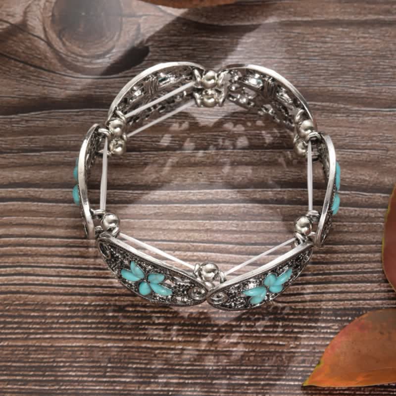 Bracciale in lega turchese naturale Bohemia Olivenorma 