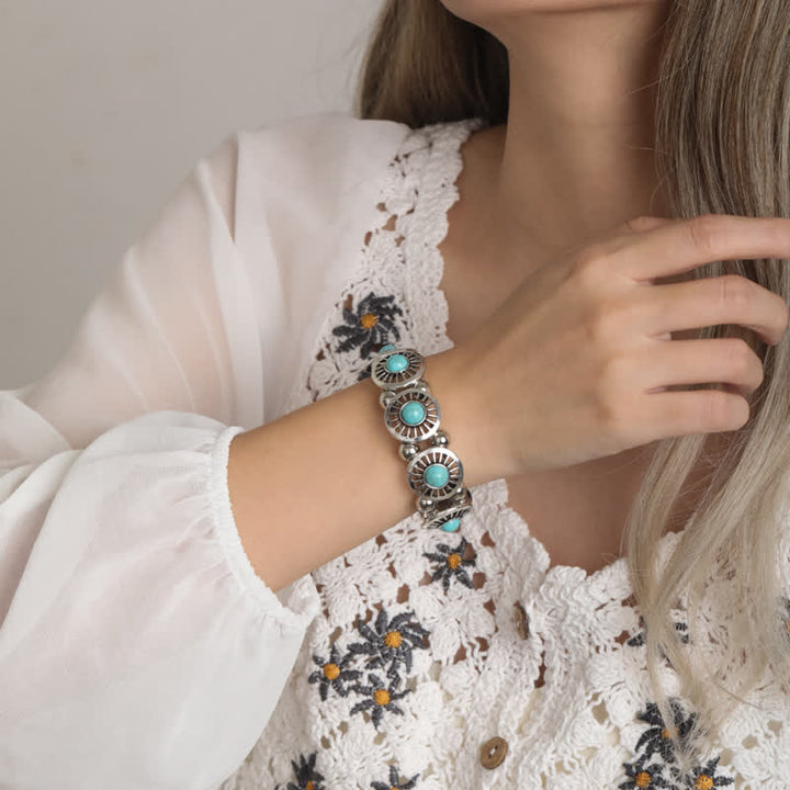 Bracciale in lega turchese naturale Bohemia Olivenorma 