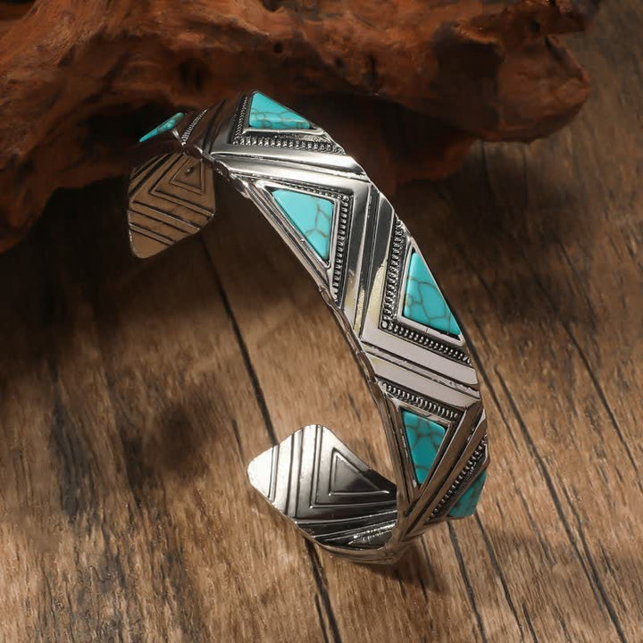 Olivenorma Bohemia Bracciale aperto in lega turchese 