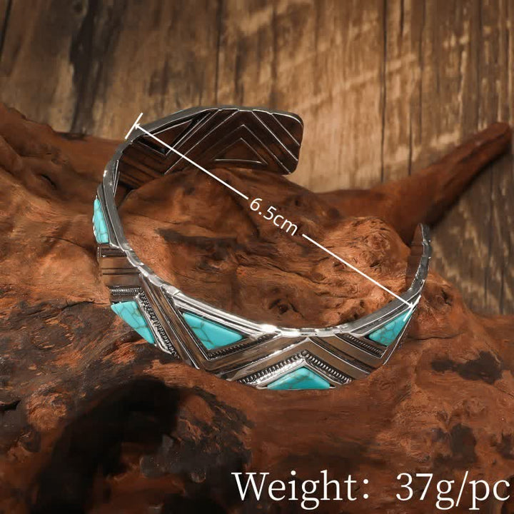 Olivenorma Bohemia Bracciale aperto in lega turchese 
