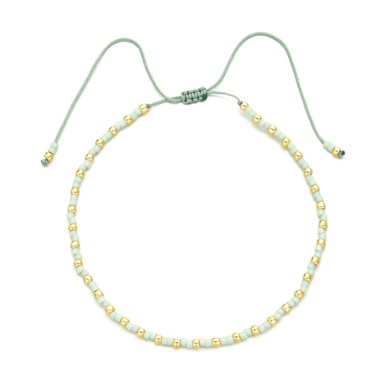 Bracciale con coulisse in perline di pietra naturale irregolare Olivenorma