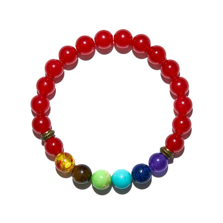 Bracciale Olivenorma Chakra Agata Rossa