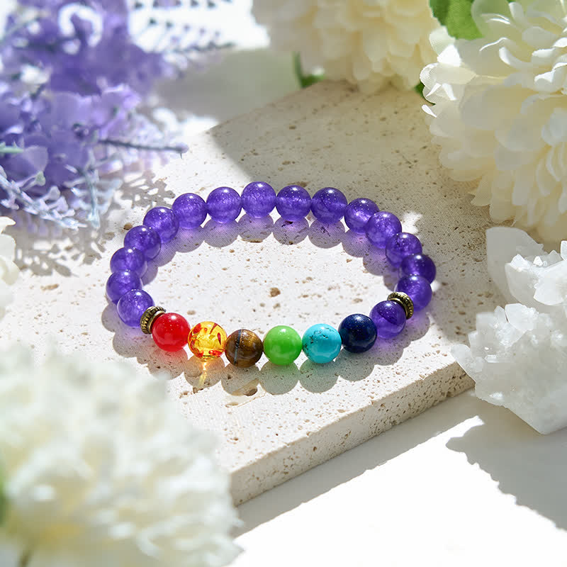 Bracciale con ametista Olivenorma Chakra